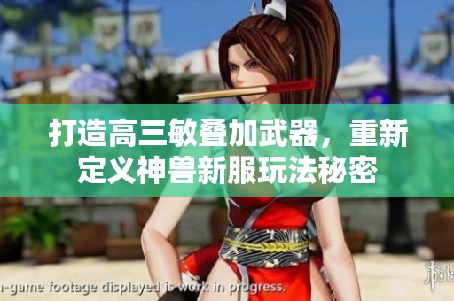 打造高三敏叠加武器，重新定义神兽新服玩法秘密