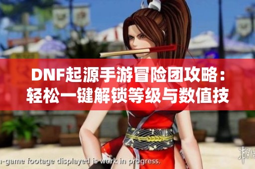 DNF起源手游冒险团攻略：轻松一键解锁等级与数值技巧分享