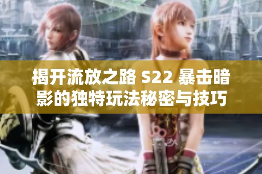 揭开流放之路 S22 暴击暗影的独特玩法秘密与技巧