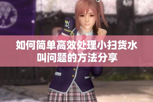 如何简单高效处理小扫货水叫问题的方法分享