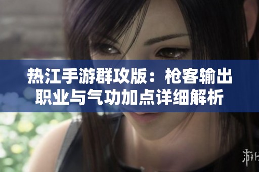热江手游群攻版：枪客输出职业与气功加点详细解析