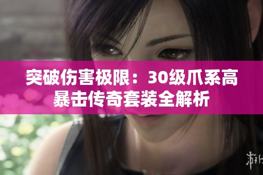 突破伤害极限：30级爪系高暴击传奇套装全解析