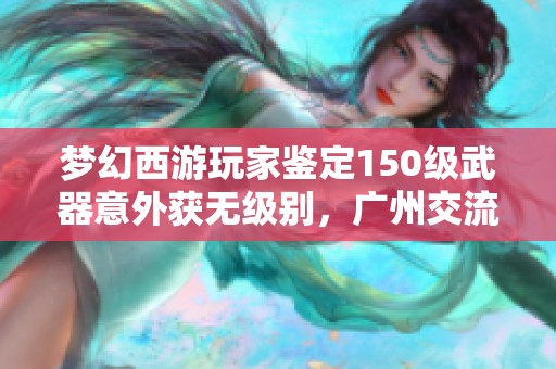 梦幻西游玩家鉴定150级武器意外获无级别，广州交流会新消息公布