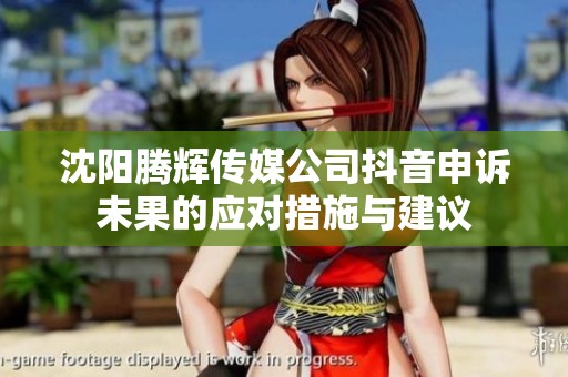 沈阳腾辉传媒公司抖音申诉未果的应对措施与建议