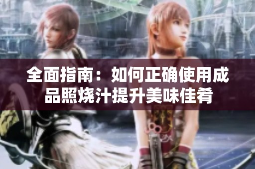 全面指南：如何正确使用成品照烧汁提升美味佳肴