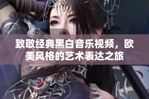 致敬经典黑白音乐视频，欧美风格的艺术表达之旅