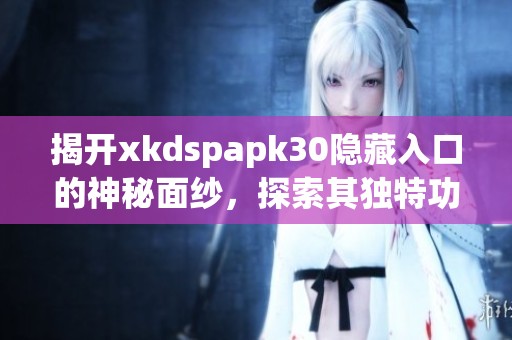 揭开xkdspapk30隐藏入口的神秘面纱，探索其独特功能与魅力